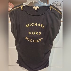 Black MK short sleeve shirt.